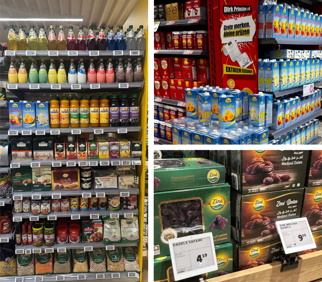 Zinè en andere merken van All4Trade in het assortiment van de supermarkt